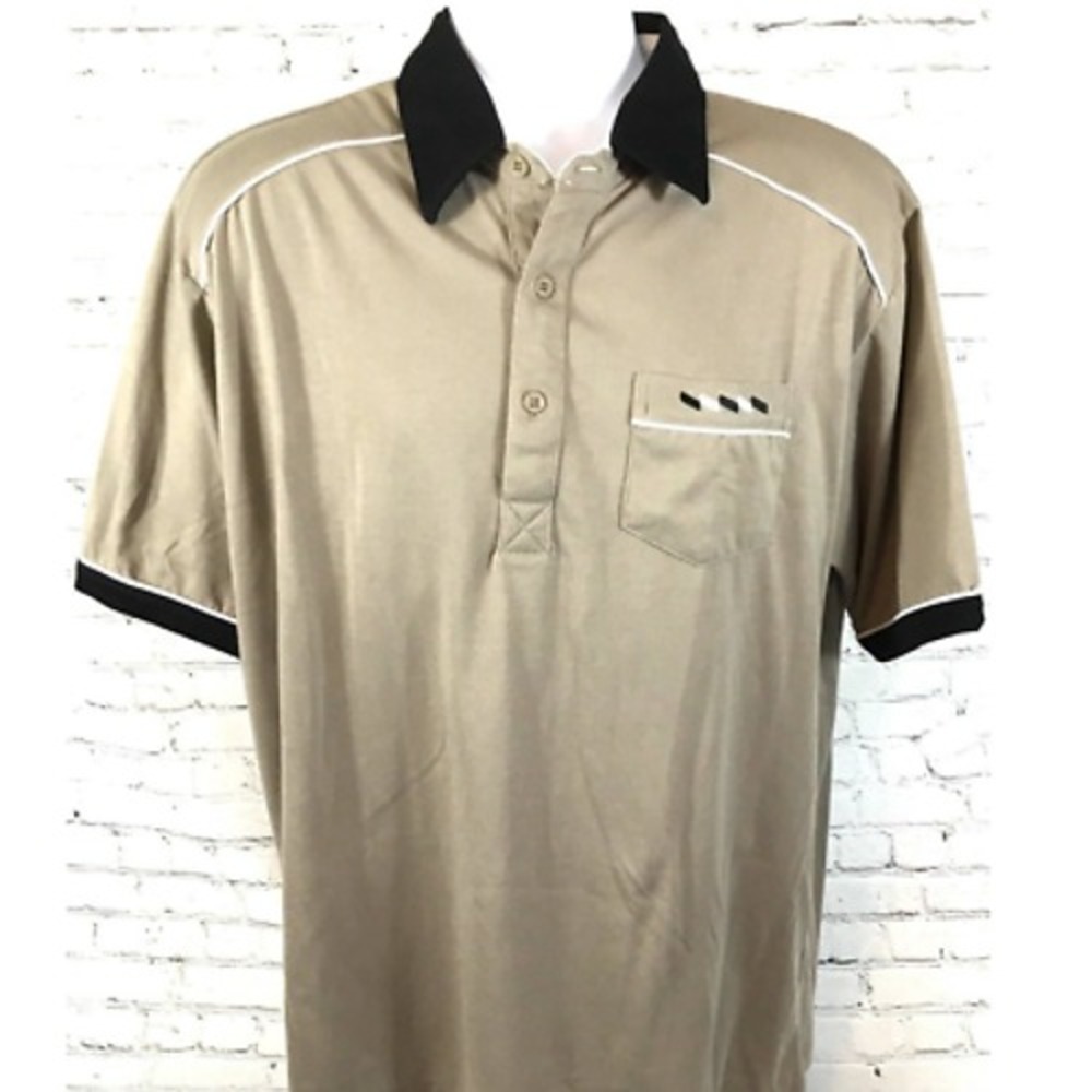 Blair Fine Menswear Shirt Polo Short Sleeve Size XL 3 Button Cotton Blend